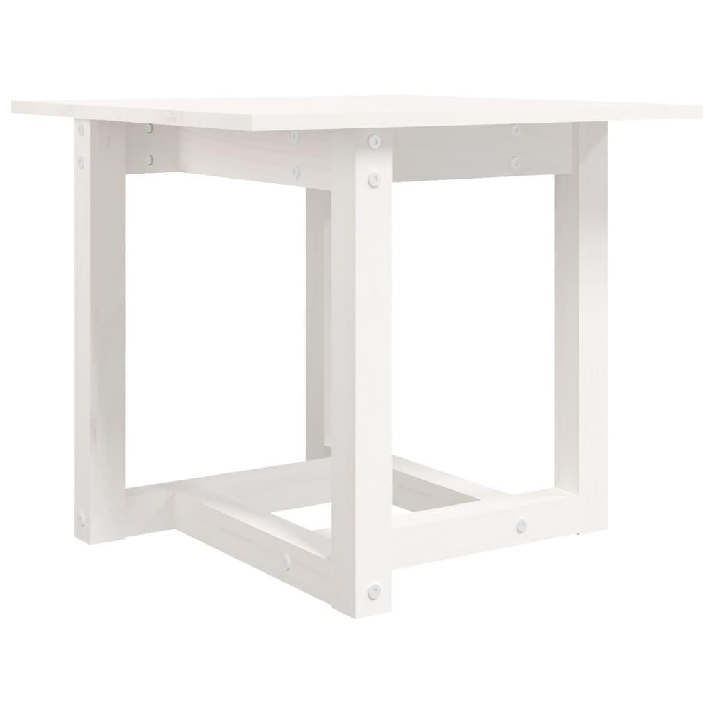 Coffee Table White 50x50x45 cm Solid Pine