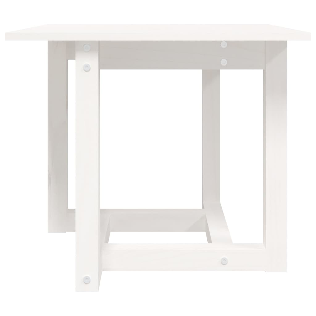 Coffee Table White 50x50x45 cm Solid Pine