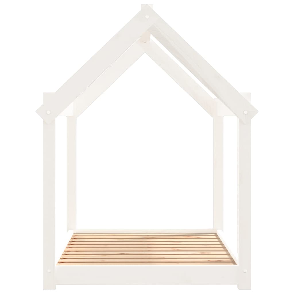 Lit pour chien blanc 101x70x90 cm bois de pin massif