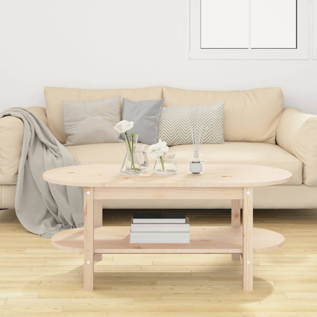 Table basse 110x55x45 cm en bois de pin massif