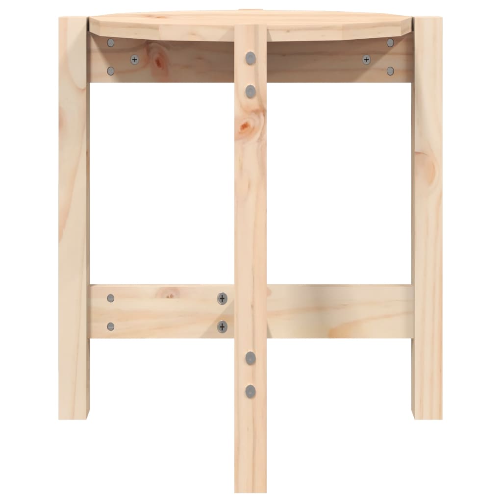 Table basse Ø 42,5x45 cm en bois de pin massif