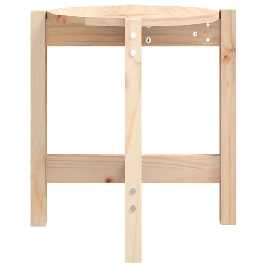 Table basse Ø 42,5x45 cm en bois de pin massif