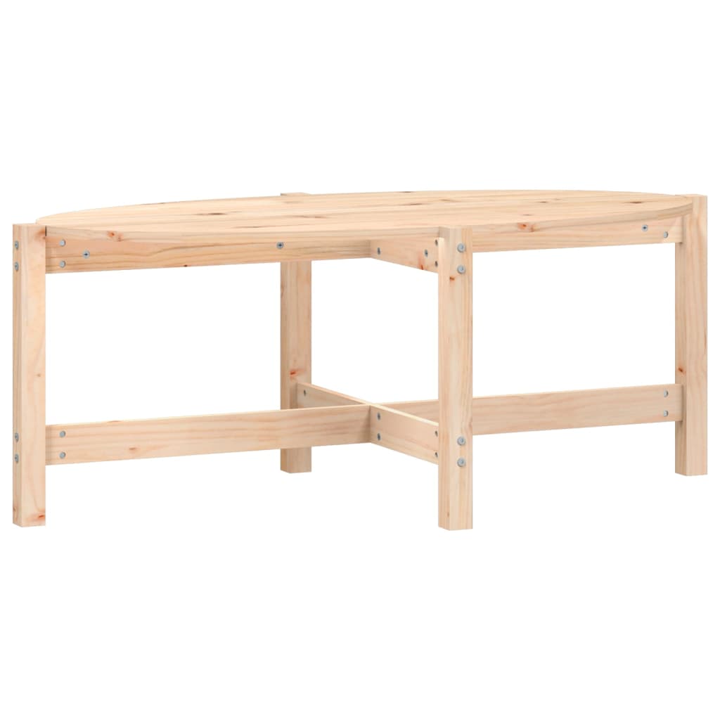 Table basse 118x63x45 cm en bois de pin massif