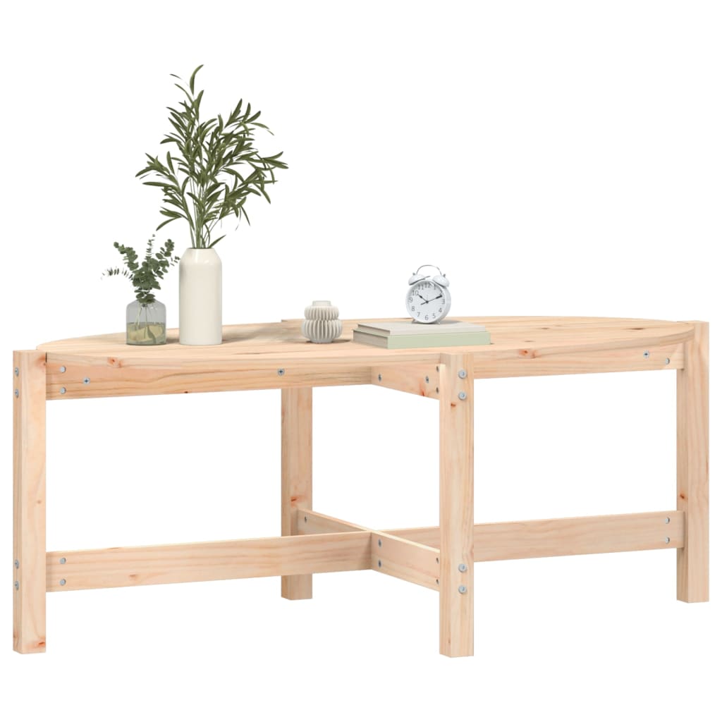 Table basse 118x63x45 cm en bois de pin massif