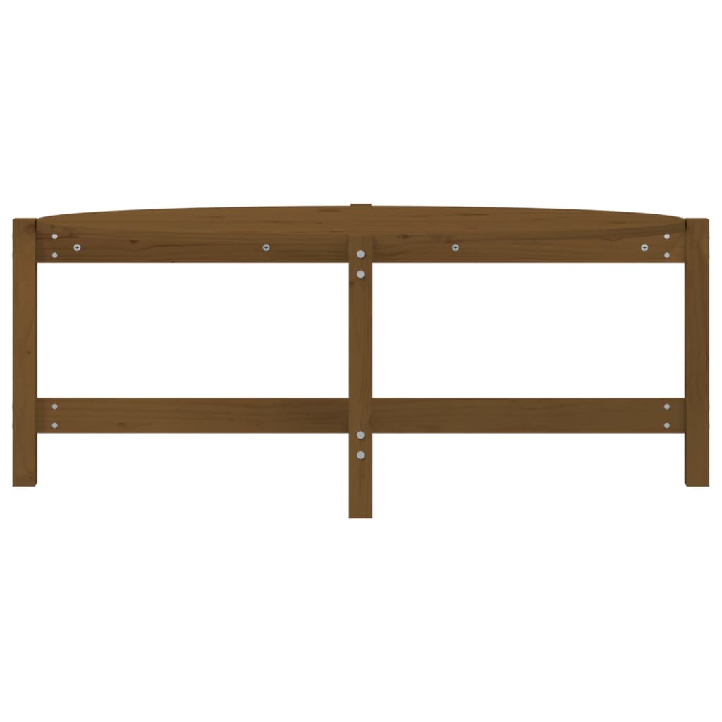 Table basse marron miel 118x63x45 cm en bois de pin massif