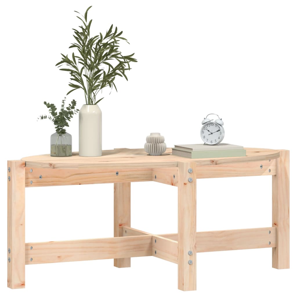 Table basse 87x48x35 cm en bois de pin massif