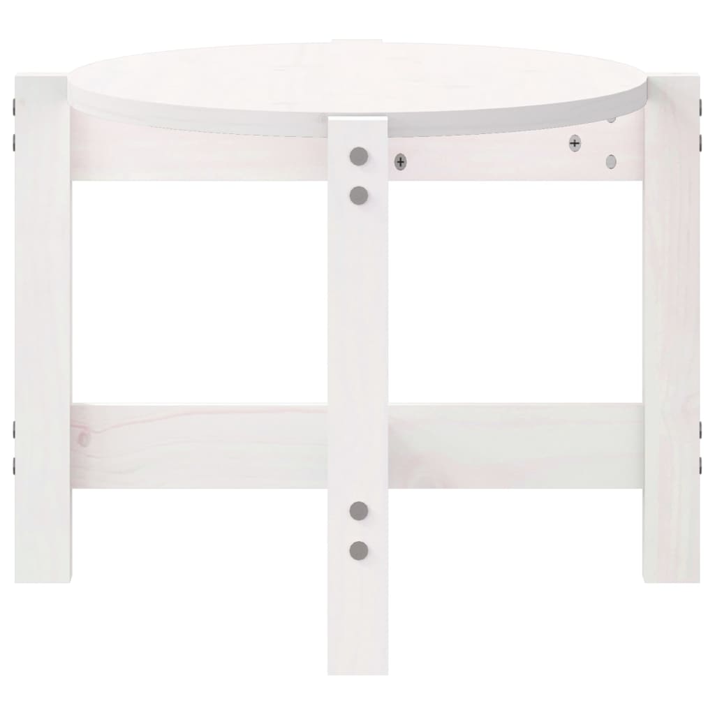 Coffee Table White 87x48x35 cm Solid Pine