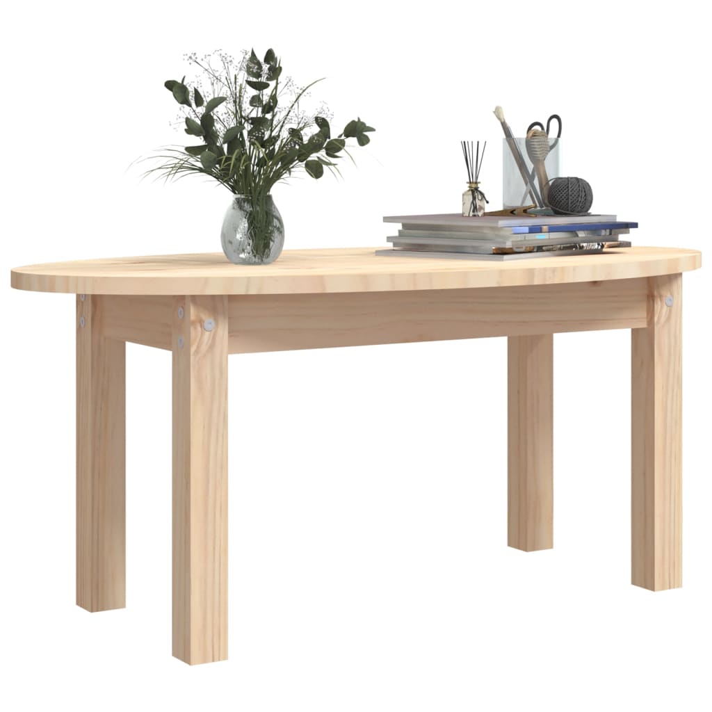 Table basse 80x40x35 cm en bois de pin massif