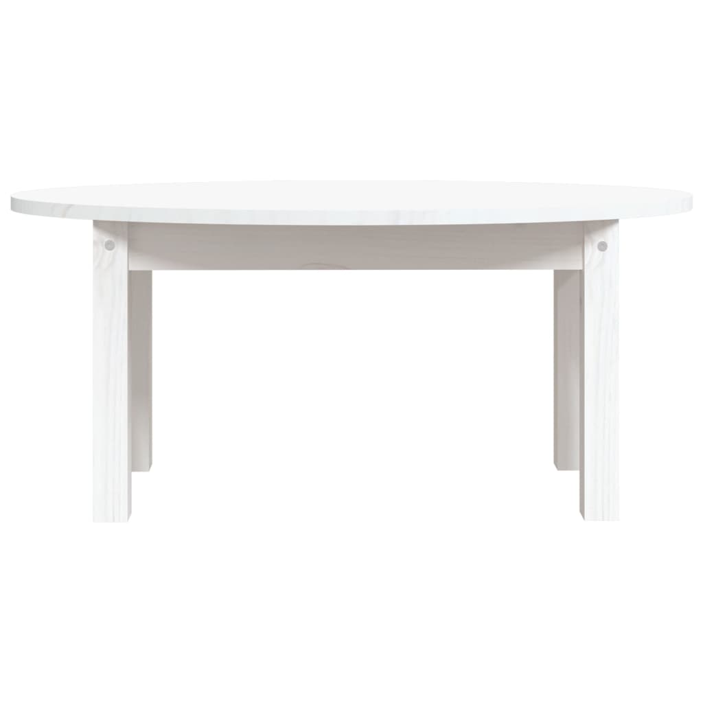 Coffee Table White 80x40x35 cm Solid Pine