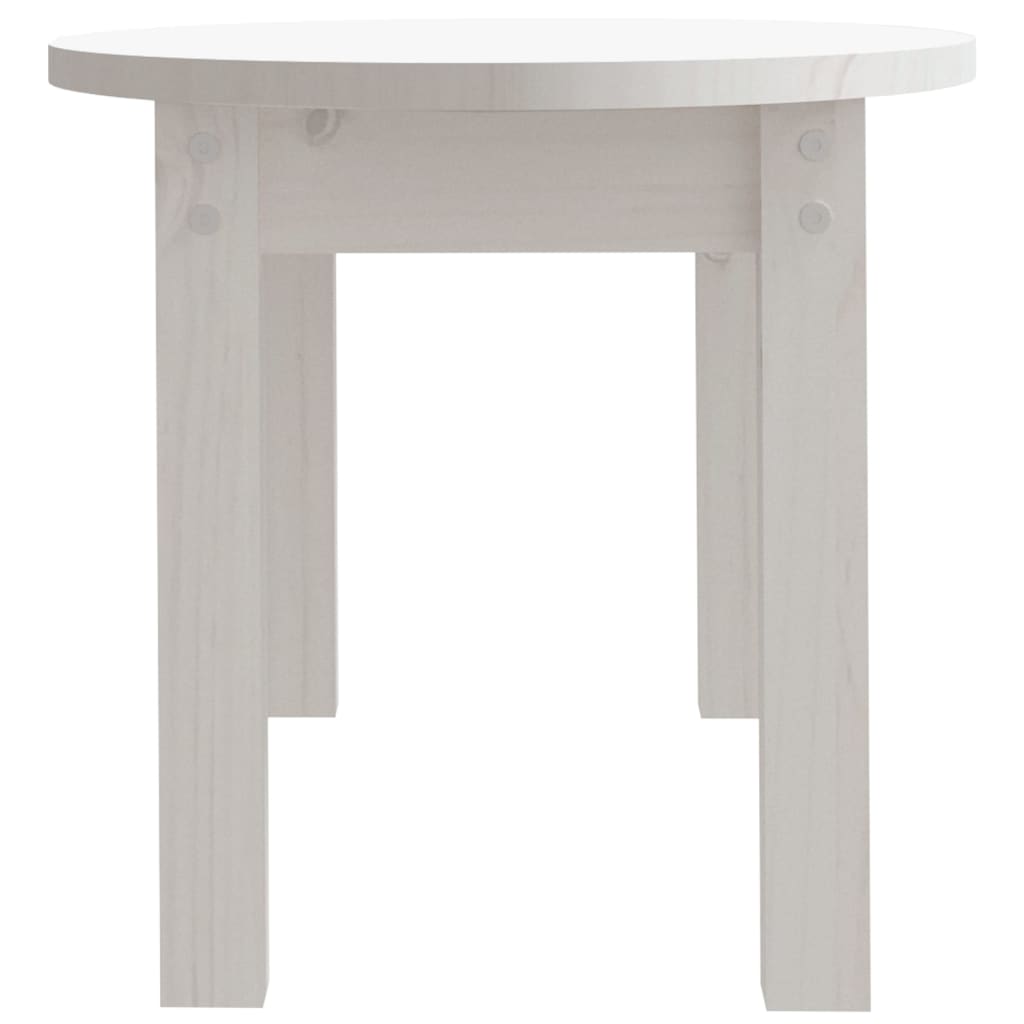 Coffee Table White 80x40x35 cm Solid Pine