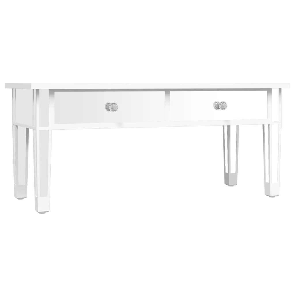 Spiegel-Couchtisch 106x45x45 cm Holzwerkstoff und Glas