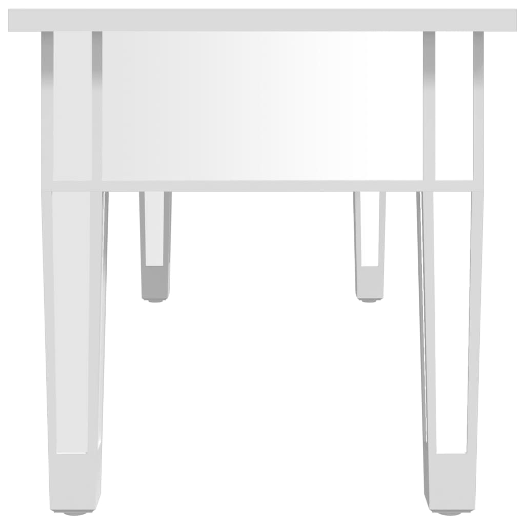 Spiegel-Couchtisch 106x45x45 cm Holzwerkstoff und Glas