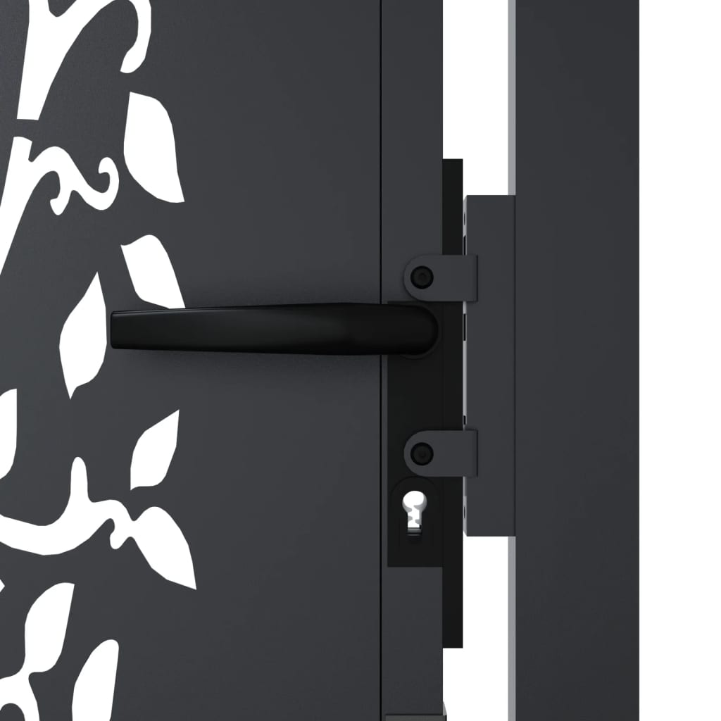 Gartentor Anthrazit 100x75 cm Stahl Baum-Design