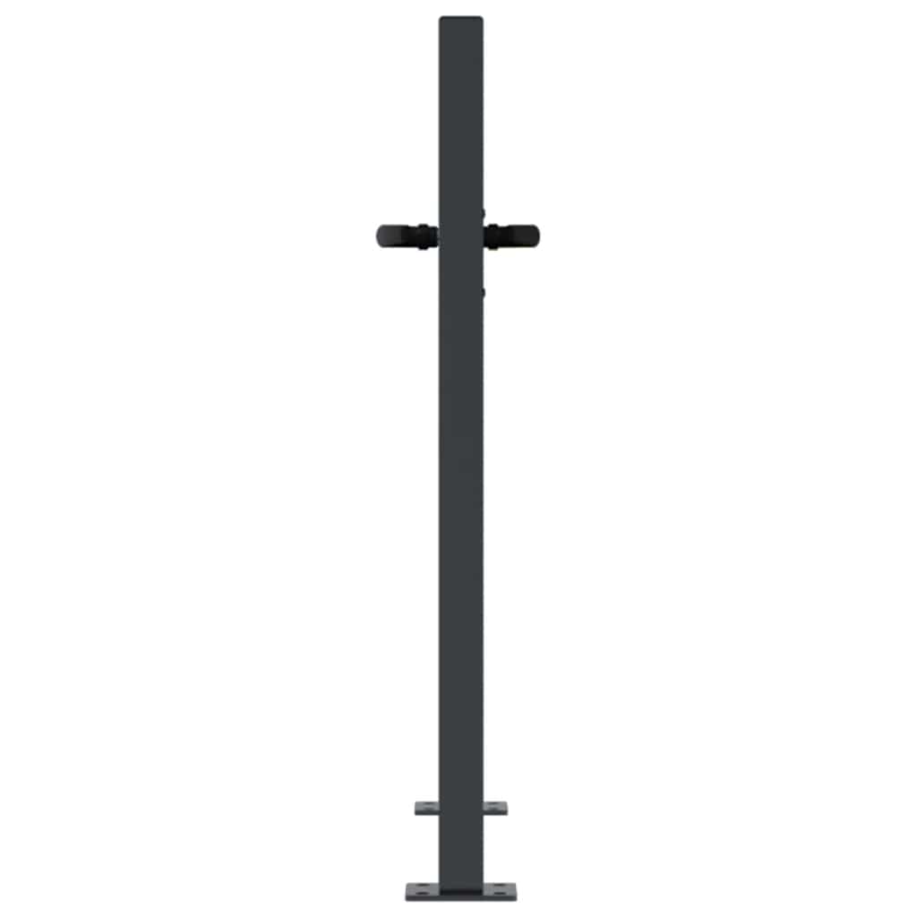 Gartentor Anthrazit 100x100 cm Stahl Baum-Design