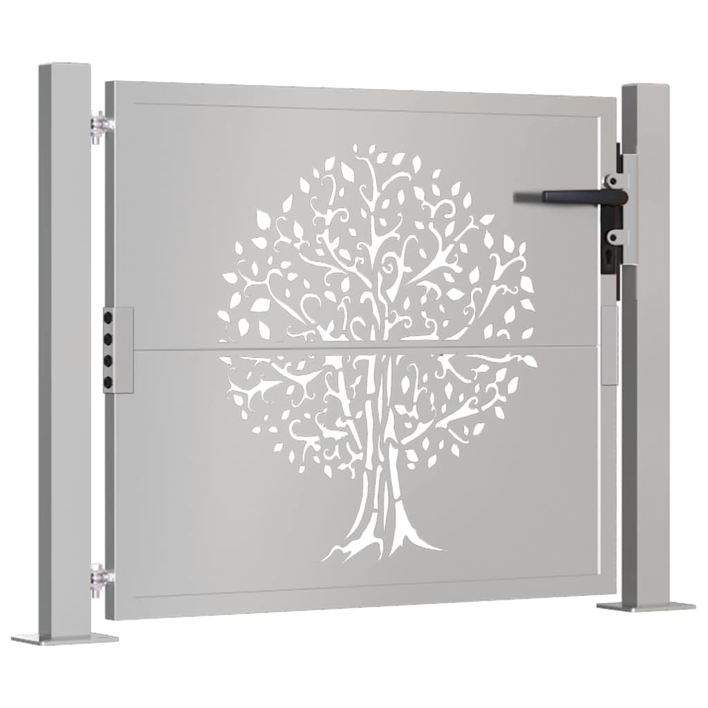 Gartentor 100x100 cm Cortenstahl Baumdesign