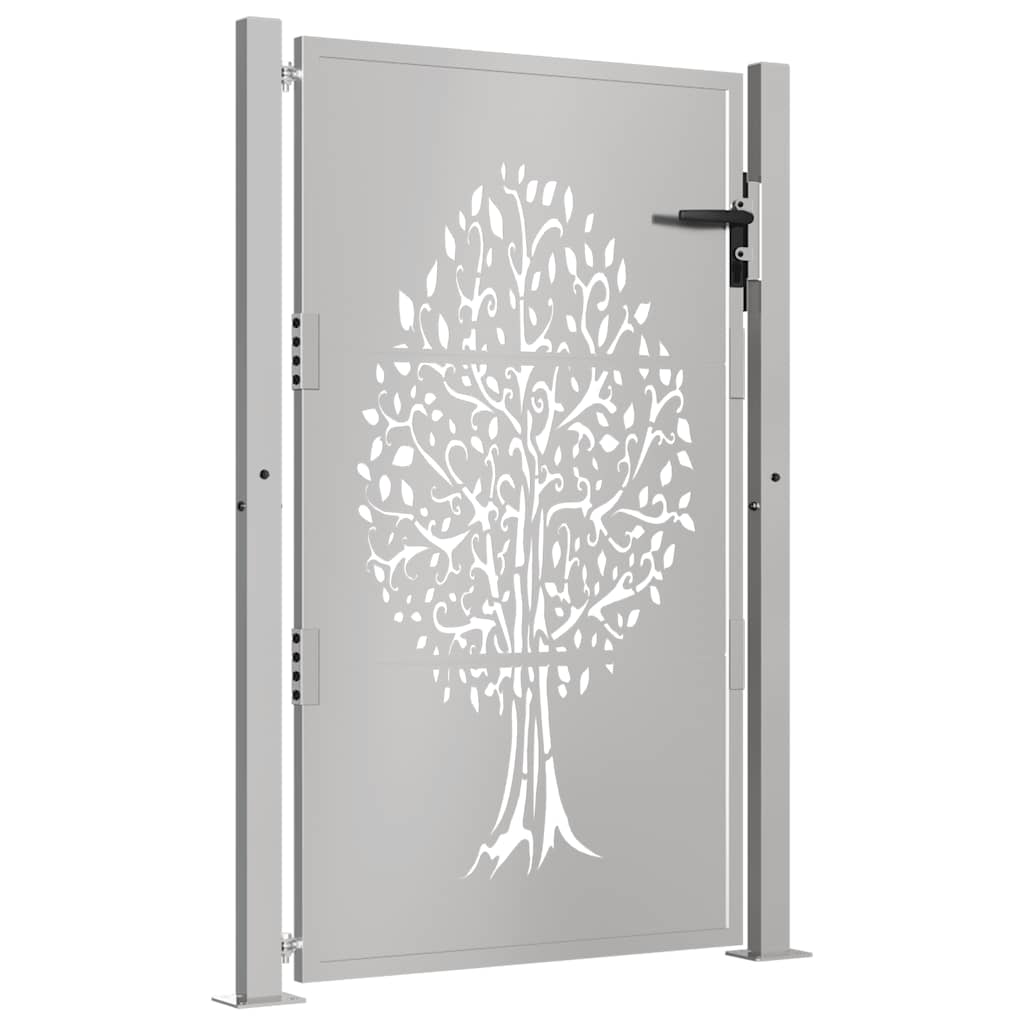 Gartentor 100x125 cm Cortenstahl Baumdesign