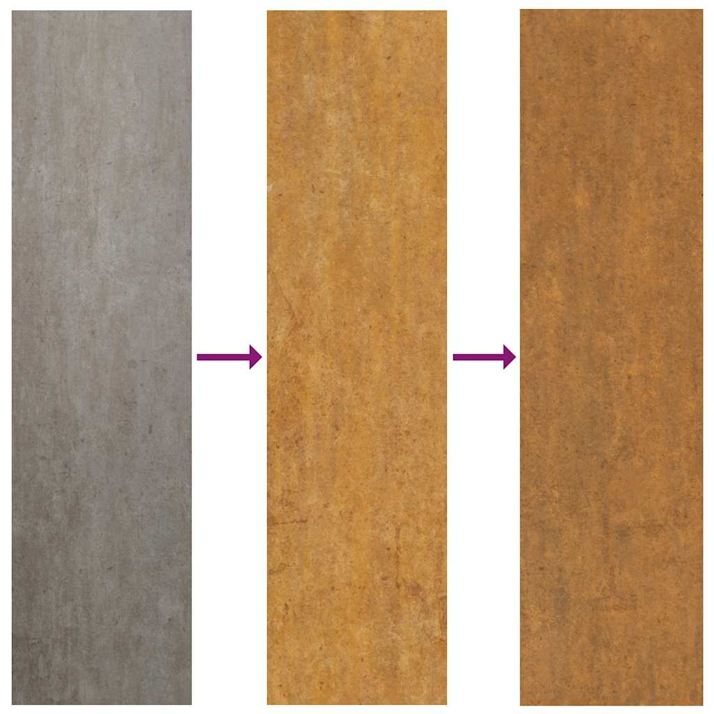 Gartentor 100x175 cm Cortenstahl Baumdesign