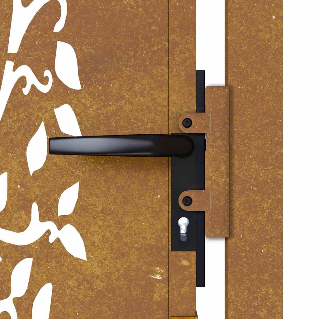 Gartentor 100x175 cm Cortenstahl Baumdesign