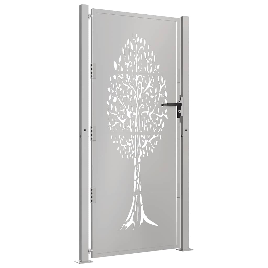 Gartentor 100x200 cm Cortenstahl Baumdesign