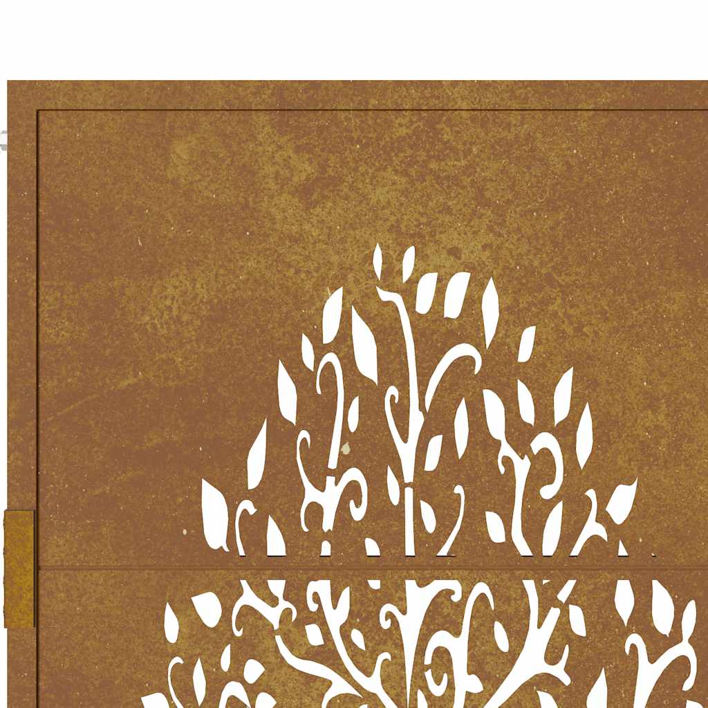 Gartentor 100x200 cm Cortenstahl Baumdesign