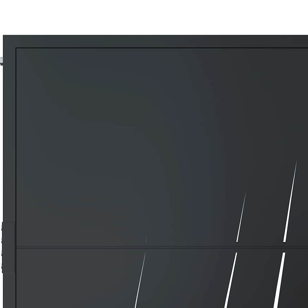 Gartentor Anthrazit 100x75 cm Stahl Gras-Design