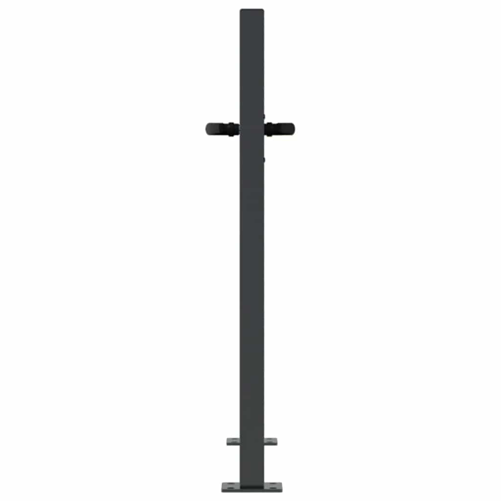 Gartentor Anthrazit 100x100 cm Stahl Gras-Design