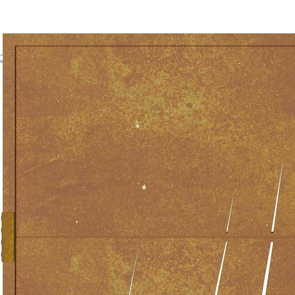 Gartentor 100x75 cm Cortenstahl Gras-Design