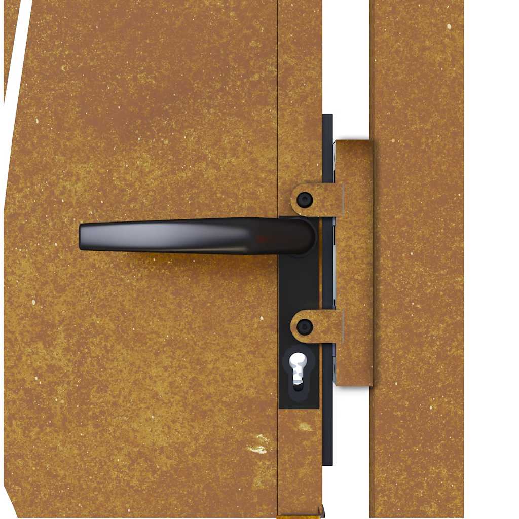 Gartentor 100x75 cm Cortenstahl Gras-Design