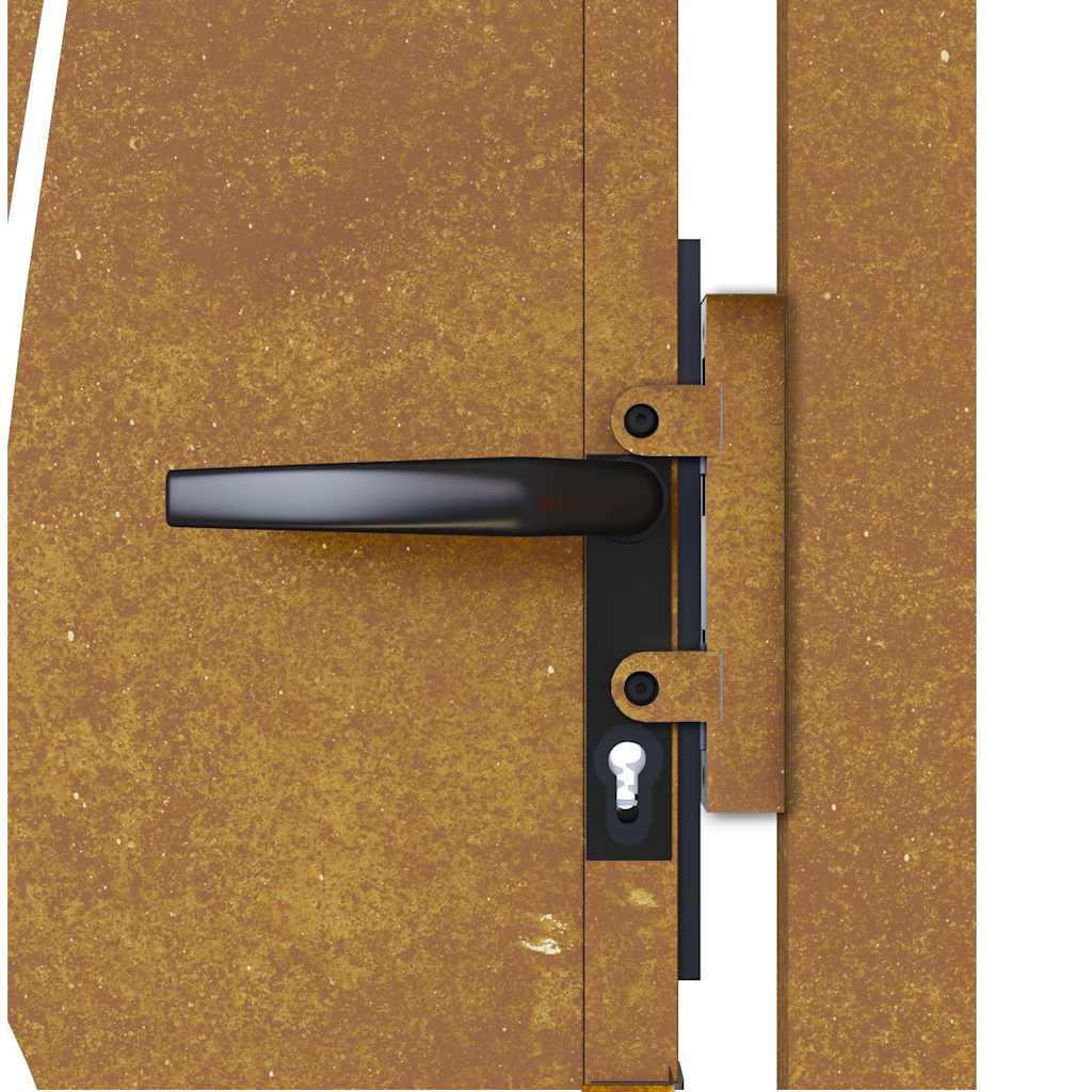 Gartentor 100x75 cm Cortenstahl Gras-Design