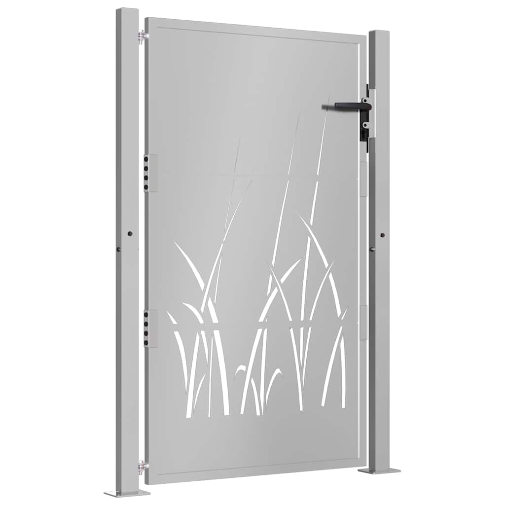 Gartentor 100x125 cm Cortenstahl Gras-Design
