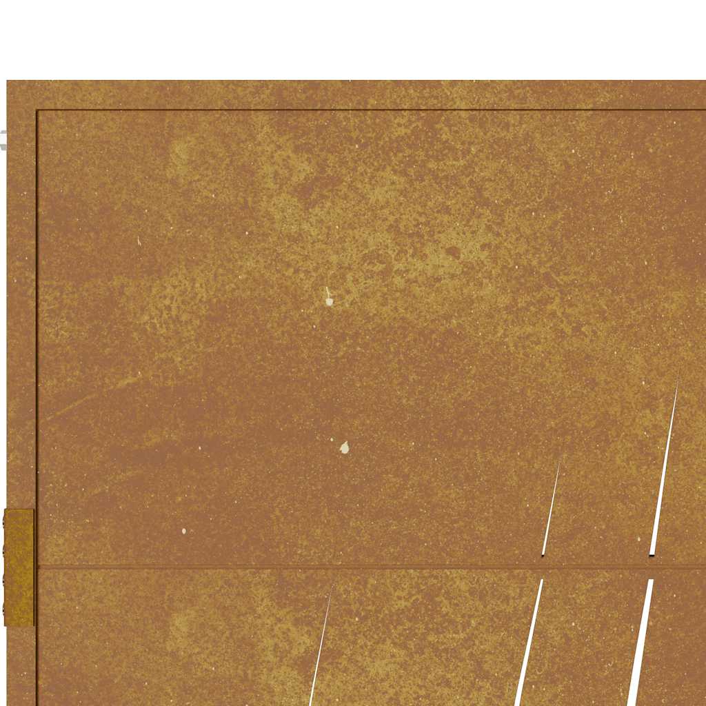 Gartentor 100x125 cm Cortenstahl Gras-Design