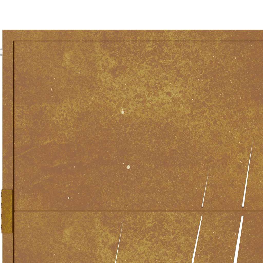 Gartentor 100x175 cm Cortenstahl Gras-Design