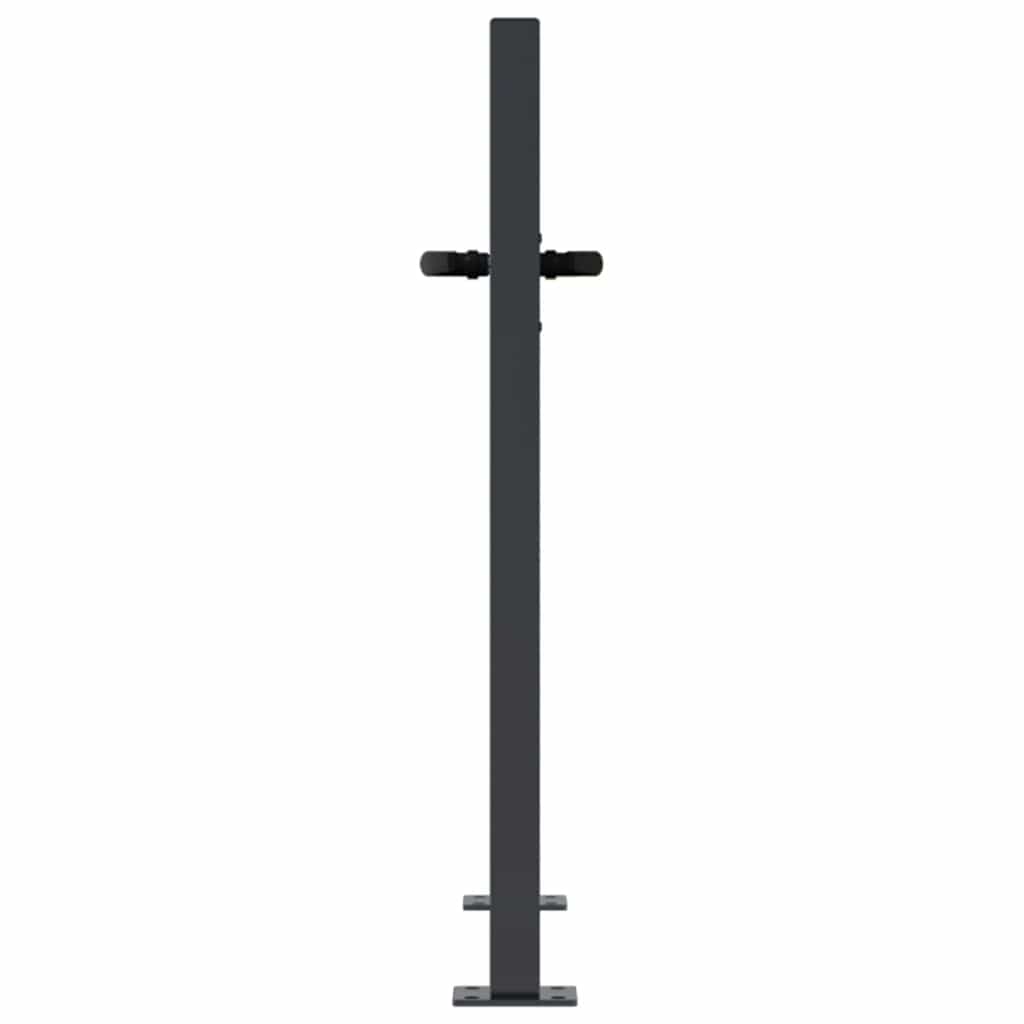 Gartentor Anthrazit 100x75 cm Stahl Bambus-Design