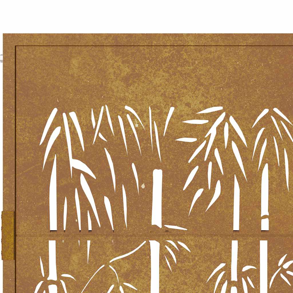Gartentor 100x125 cm Cortenstahl Bambus-Design
