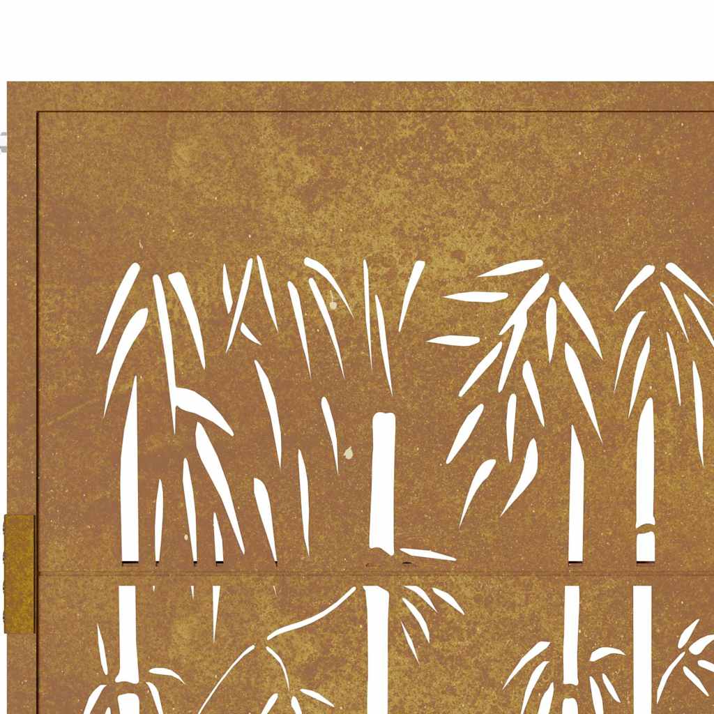Gartentor 100x125 cm Cortenstahl Bambus-Design