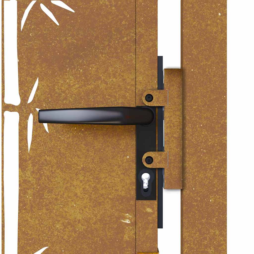 Gartentor 100x125 cm Cortenstahl Bambus-Design