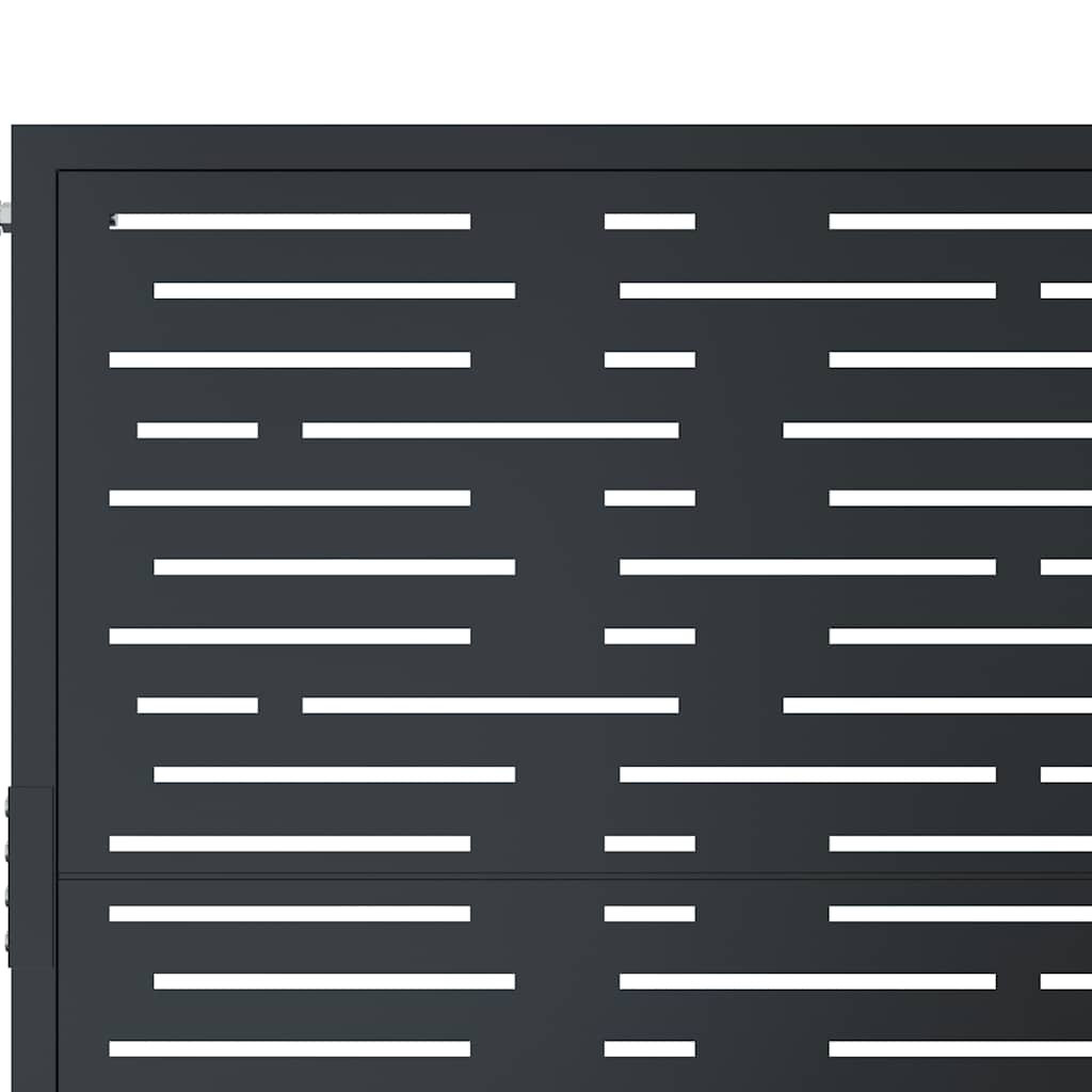 Gartentor Anthrazit 100x75 cm Stahl Quadratisches Design