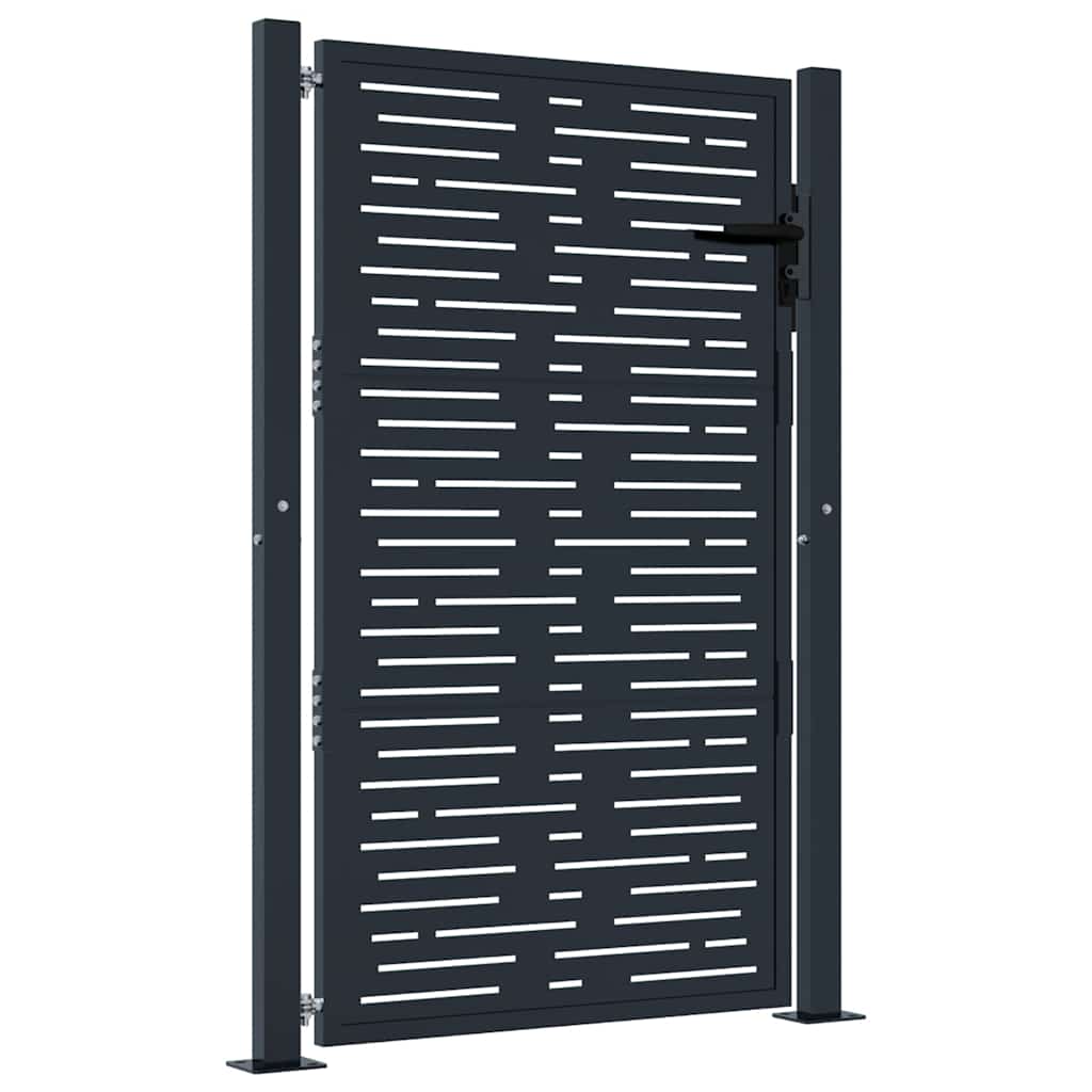 Gartentor Anthrazit 100x150 cm Stahl Quadratisches Design
