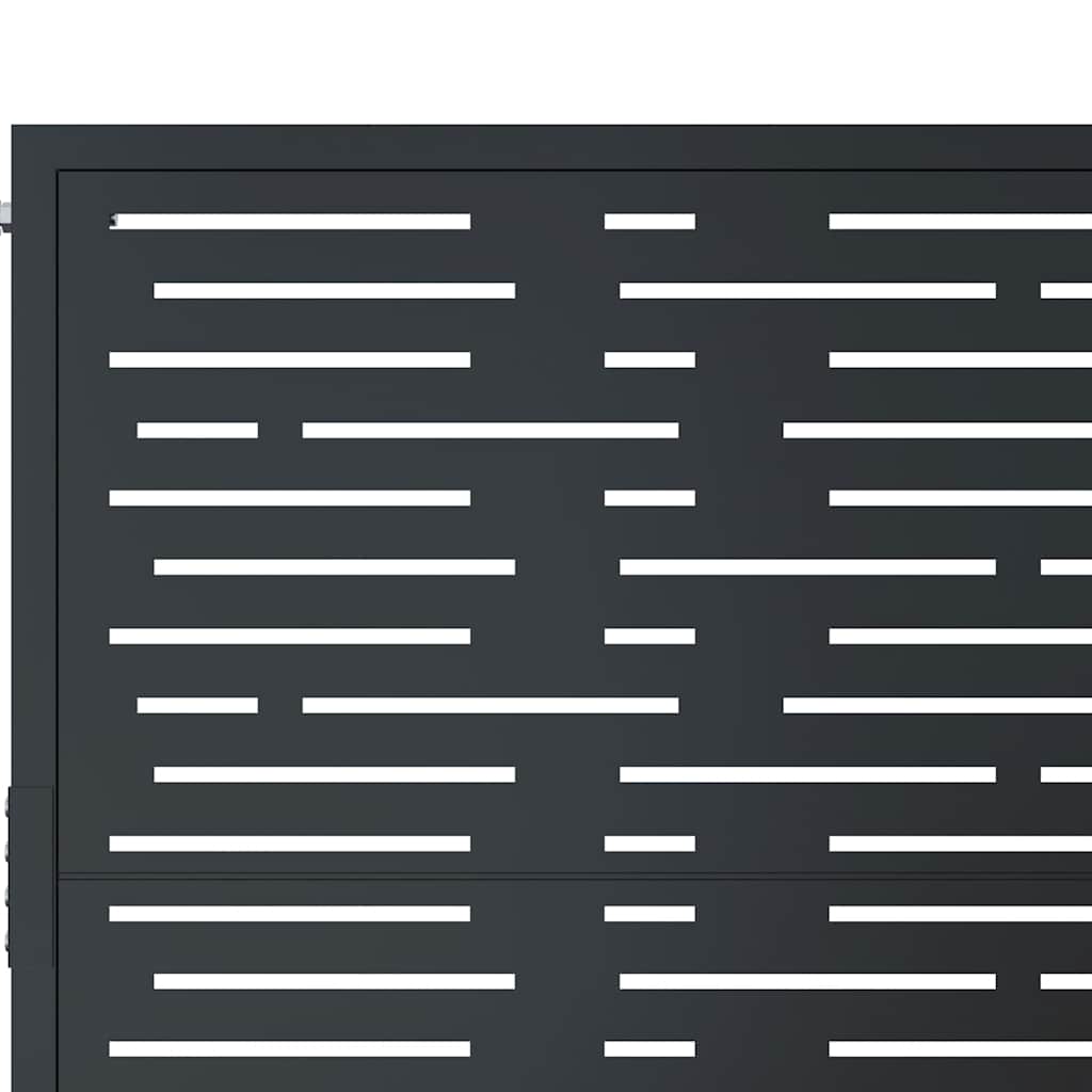 Gartentor Anthrazit 100x150 cm Stahl Quadratisches Design