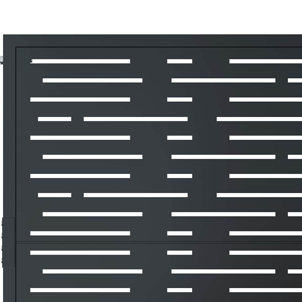 Gartentor Anthrazit 100x200 cm Stahl Quadratisches Design