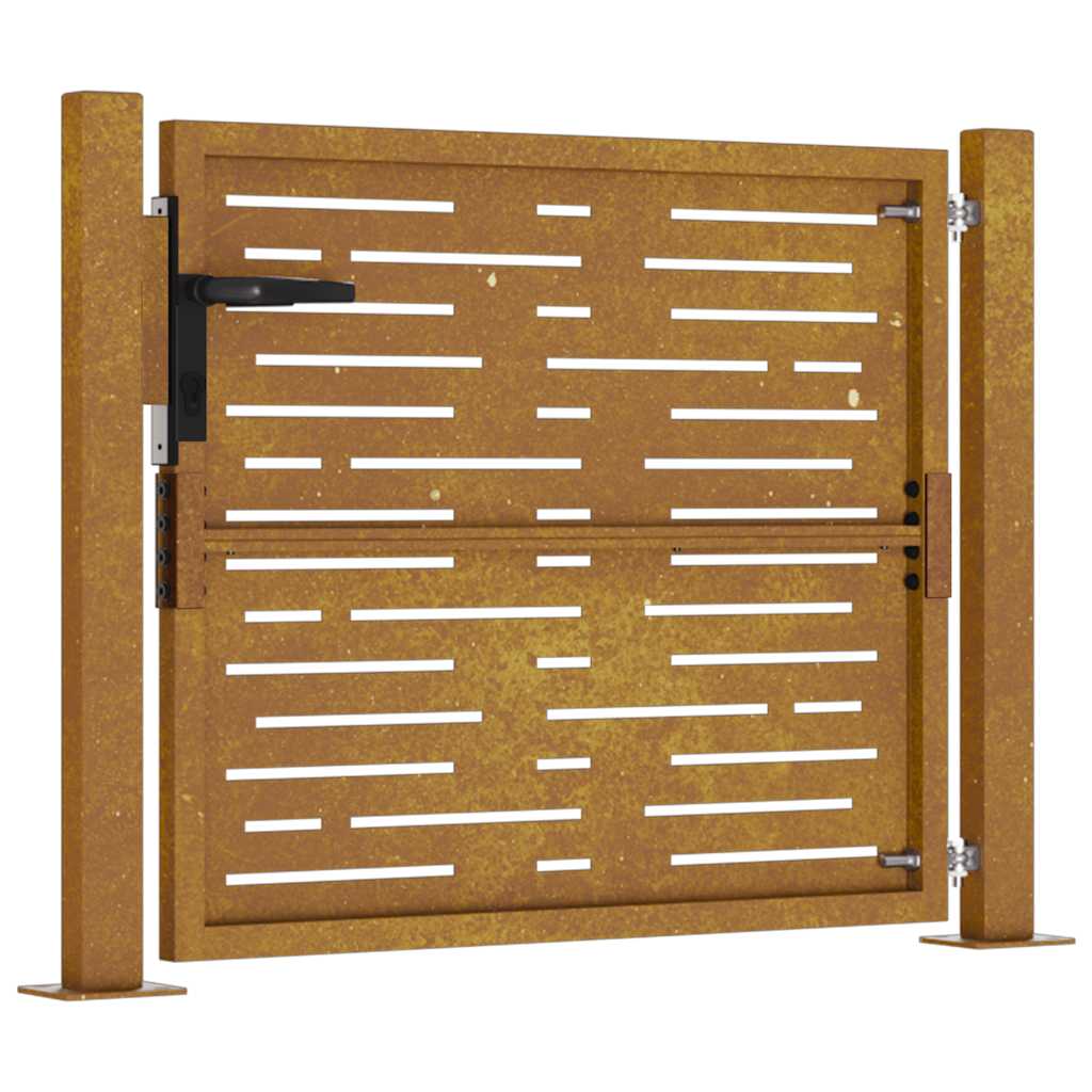 Gartentor 100x75 cm Cortenstahl Quadratisches Design