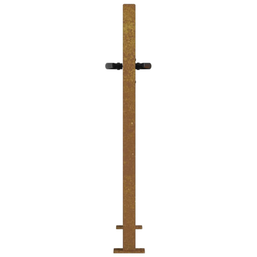 Gartentor 100x75 cm Cortenstahl Quadratisches Design