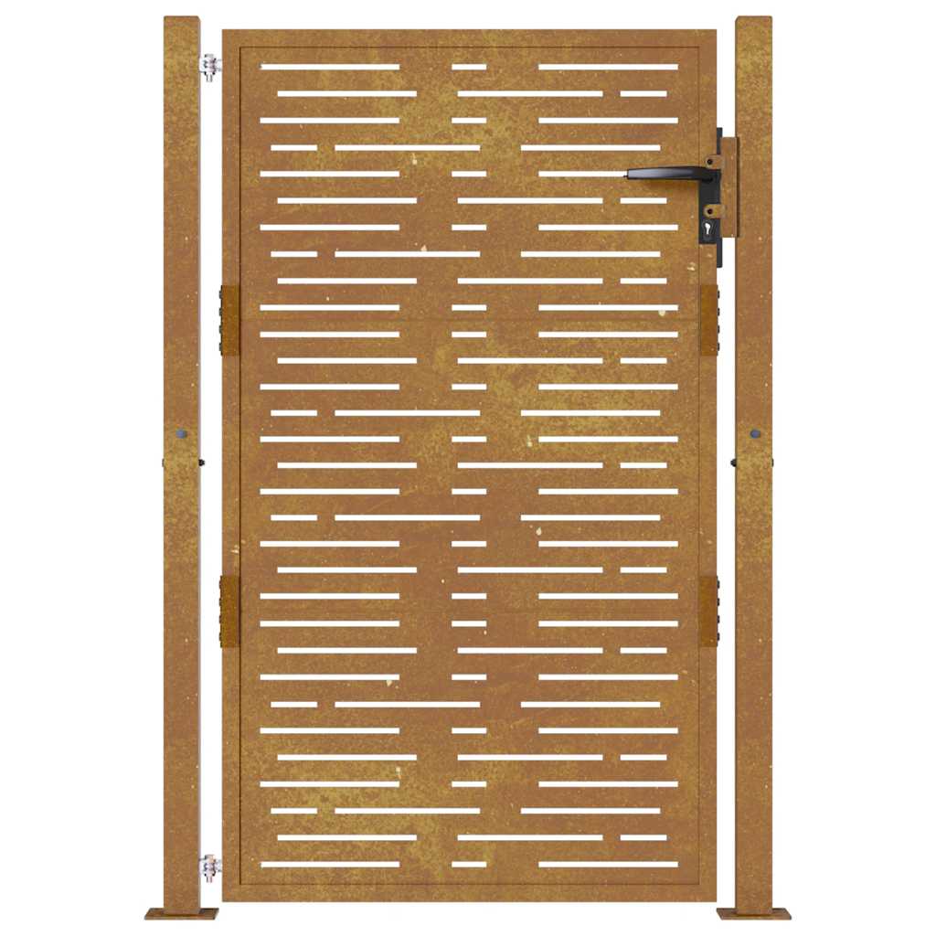 Gartentor 100x125 cm Cortenstahl Quadratisches Design