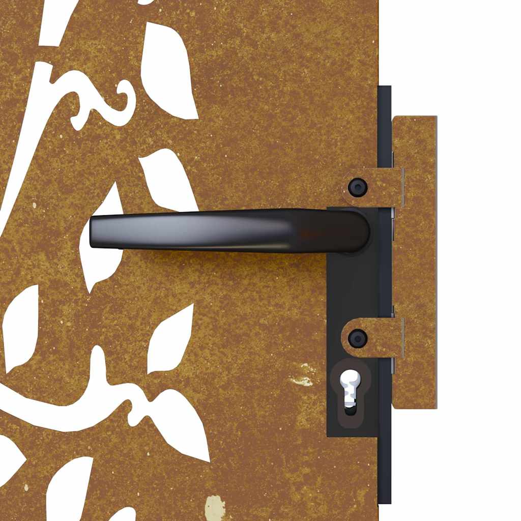 Gartentor 85x150 cm Cortenstahl Baum-Design