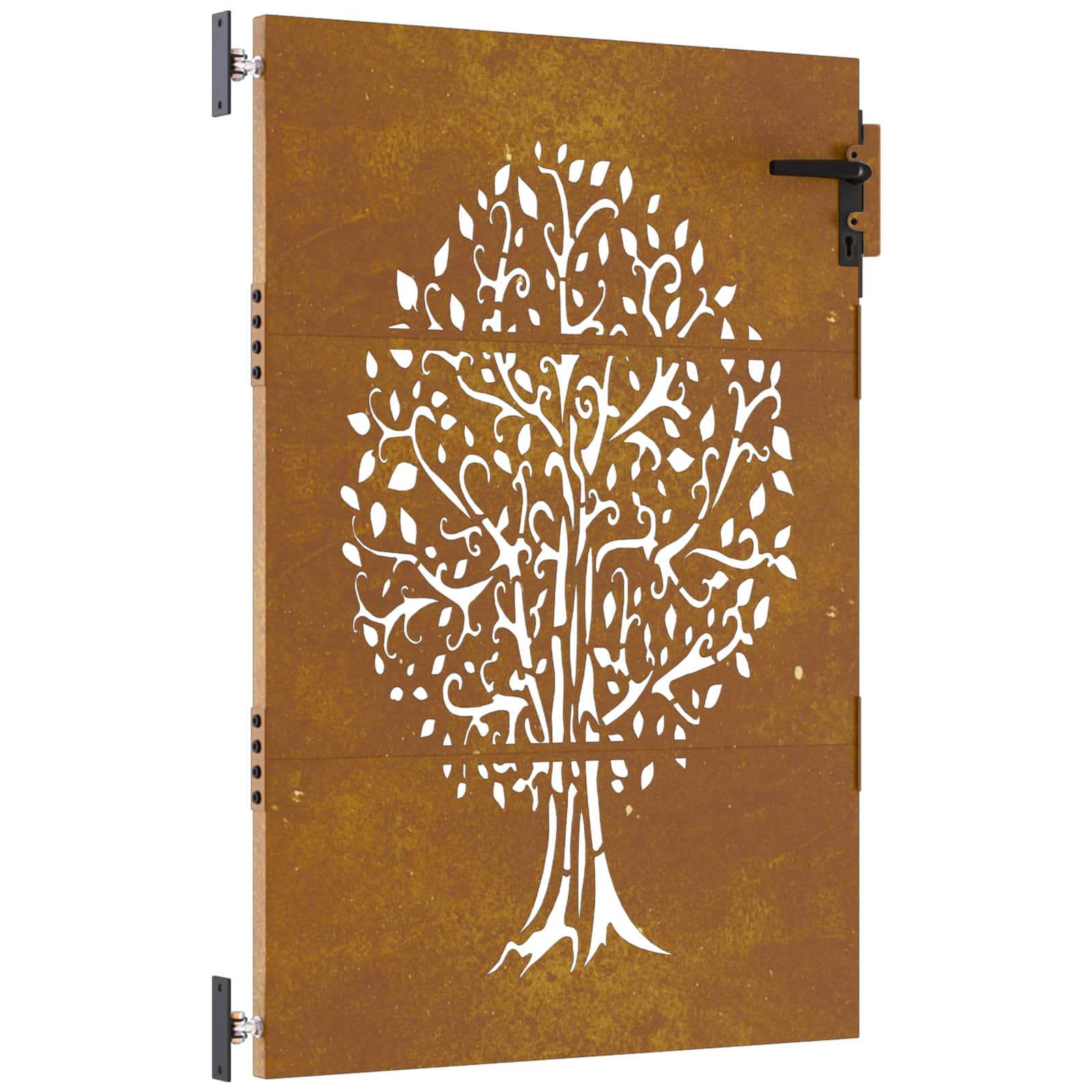 Gartentor 85x150 cm Cortenstahl Baum-Design