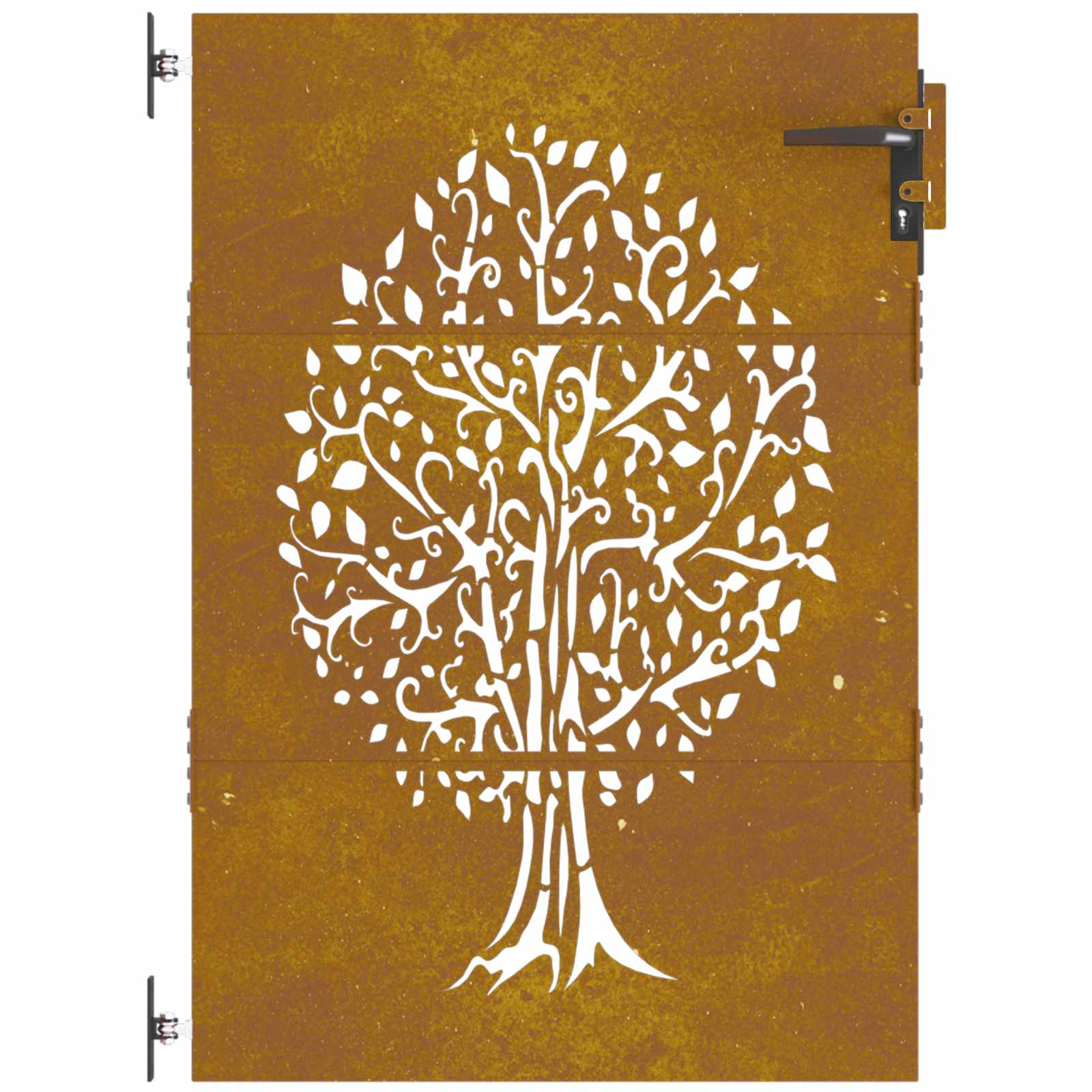 Gartentor 85x150 cm Cortenstahl Baum-Design