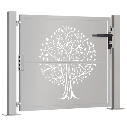 Gartentor 100x100 cm Cortenstahl Baumdesign