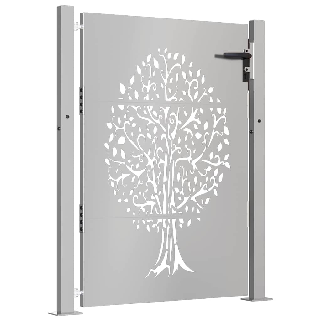 Gartentor 100x150 cm Cortenstahl Baumdesign