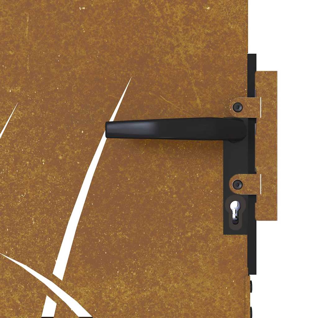 Gartentor 85x125 cm Cortenstahl Gras-Design