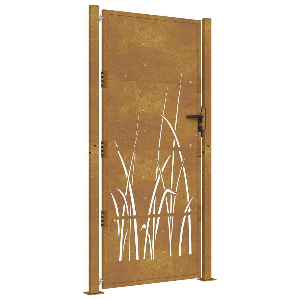 Gartentor 100 x 175 cm Pulverbeschichteter Stahl Abschließbar